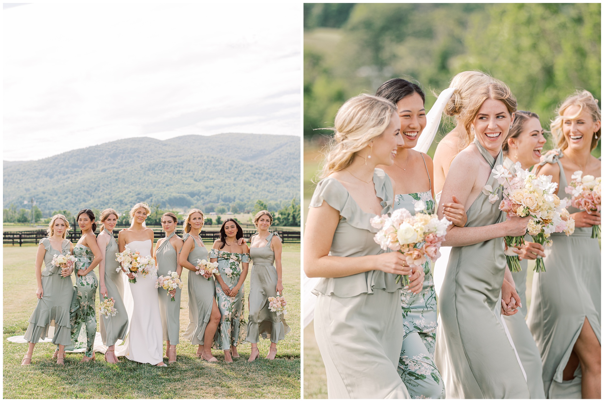 Bride and bridesmaids photos