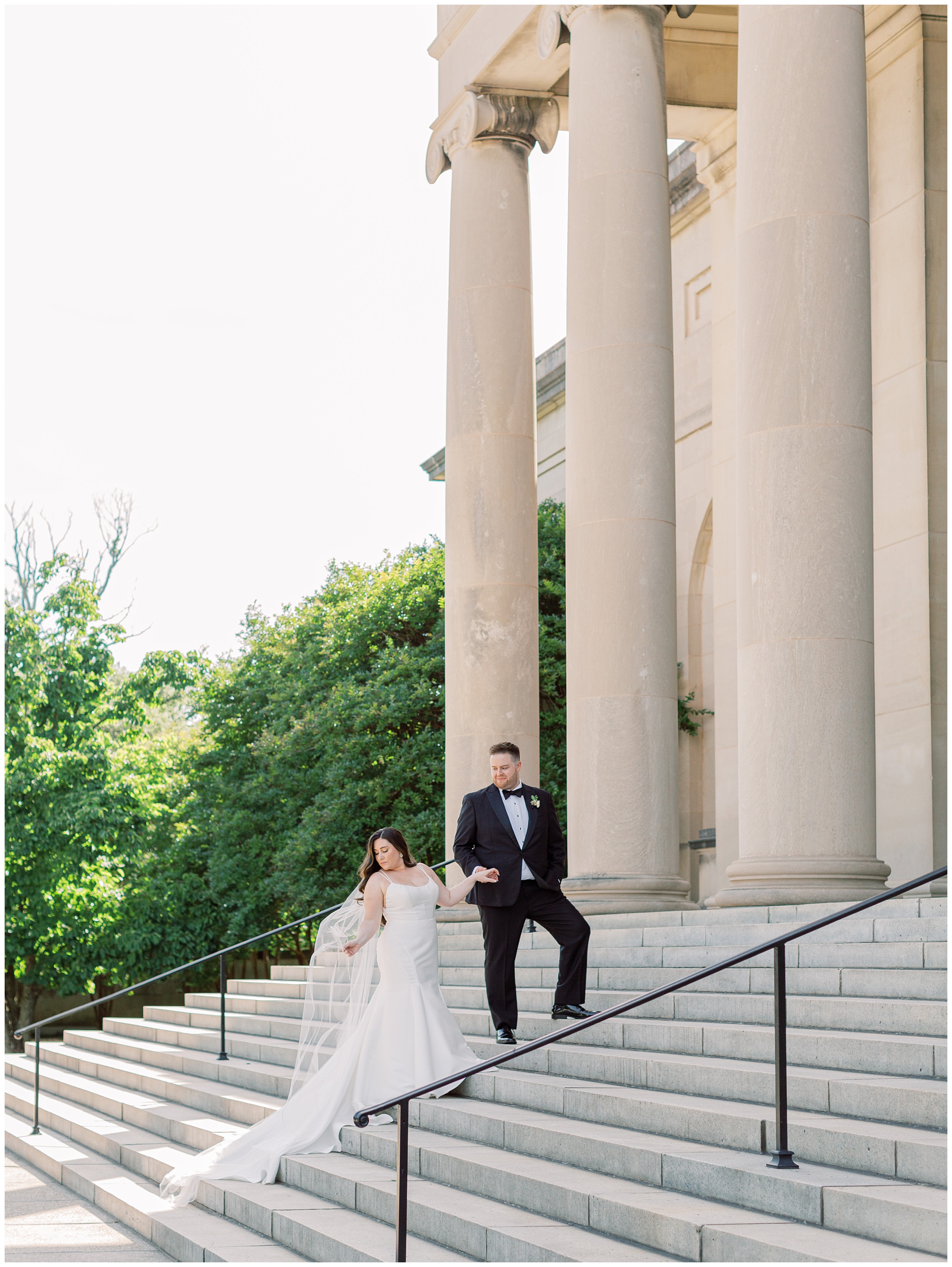 Bride and Groom wedding photos at the Baltimore Museum of Art