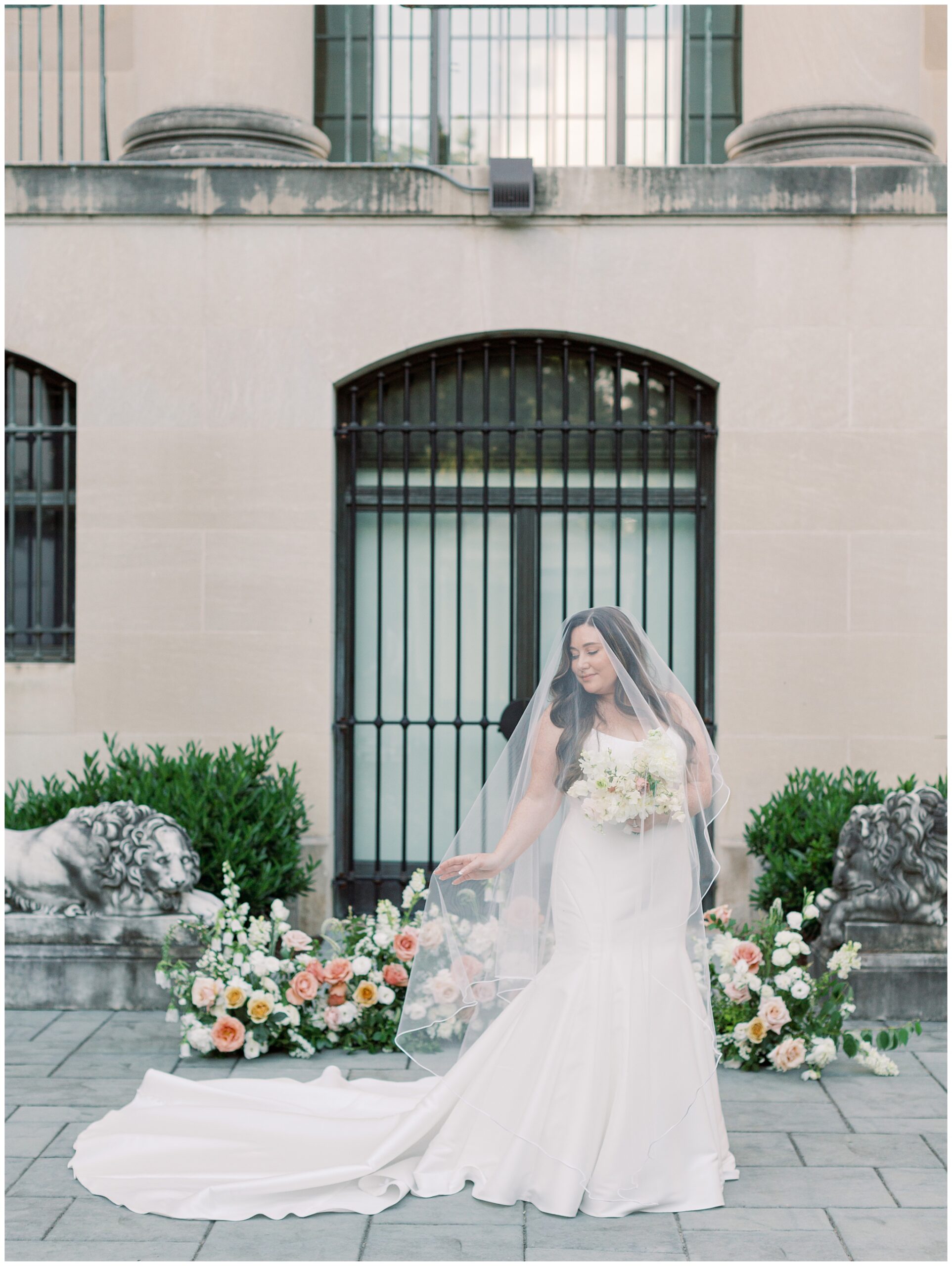 Bridal portrait at the Baltimore Museum of Art