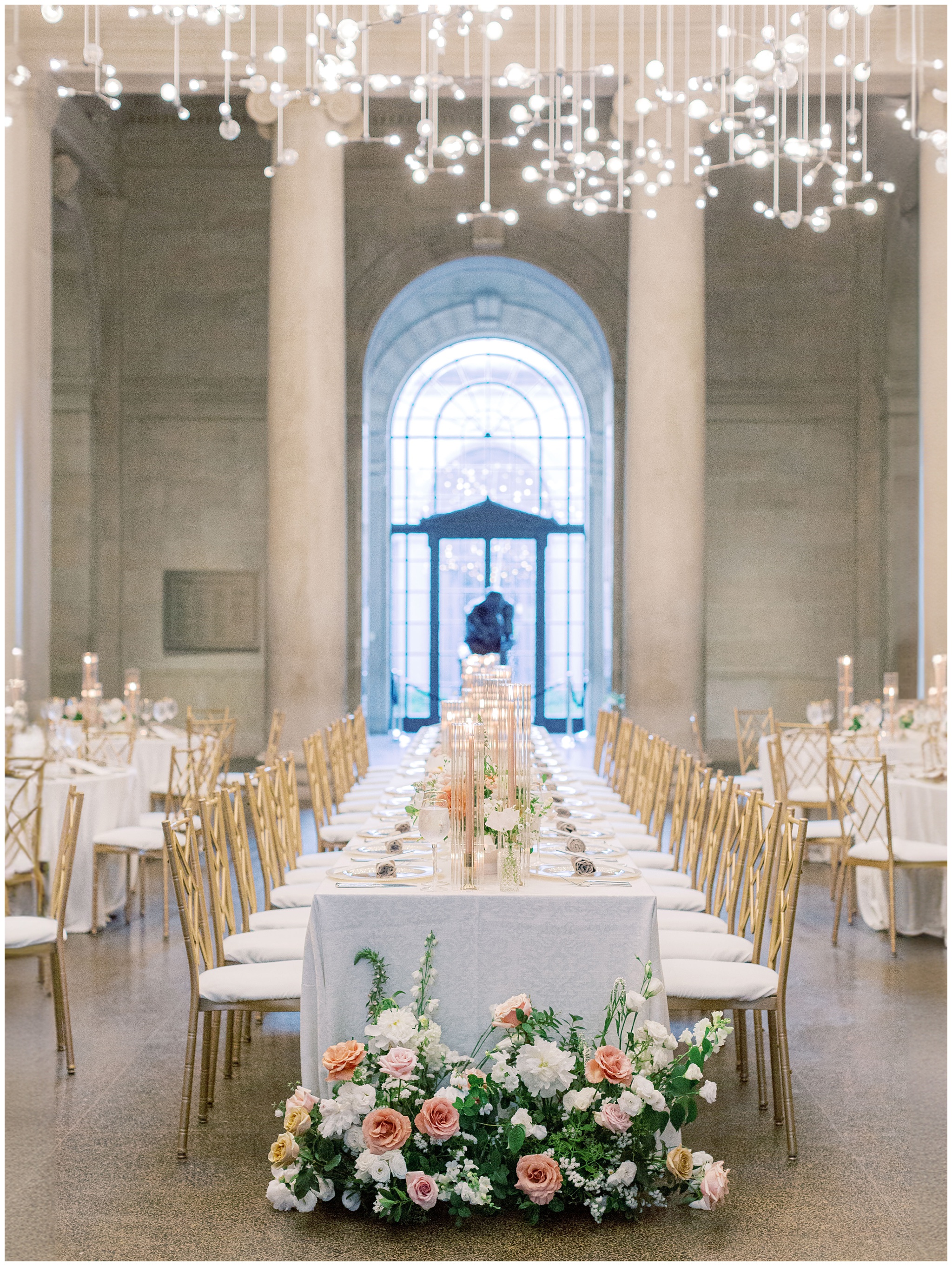 Decor photos for wedding reception at the Baltimore Museum of Art