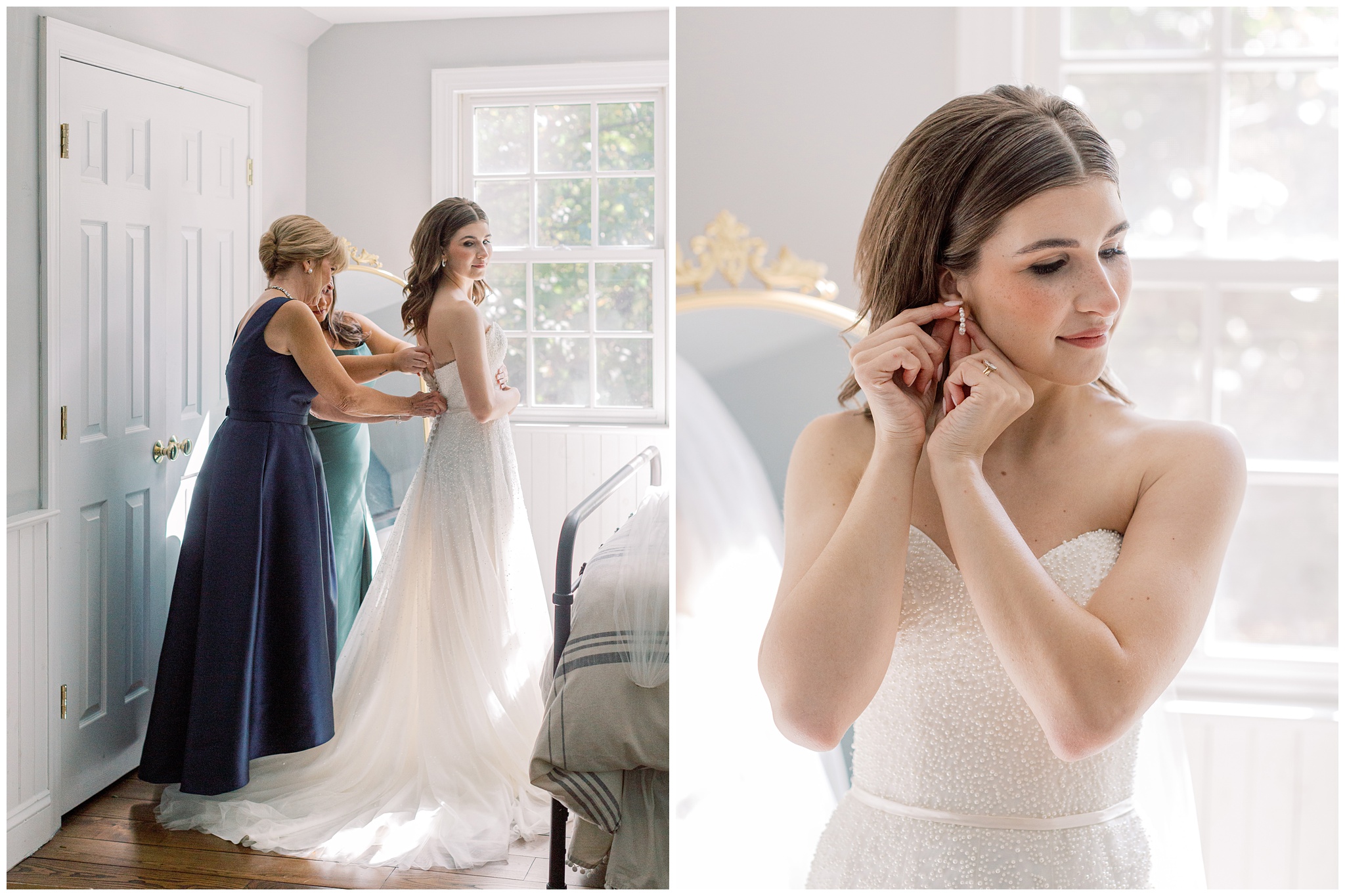 Oak Barn at Loyalty wedding getting ready photos