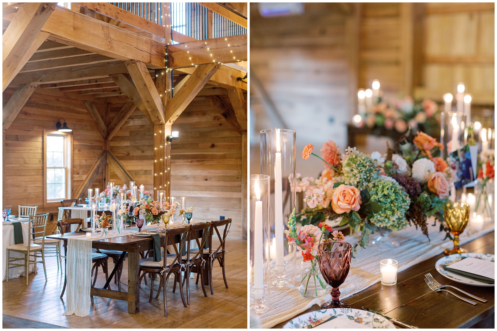 Oak Barn at Loyalty wedding reception