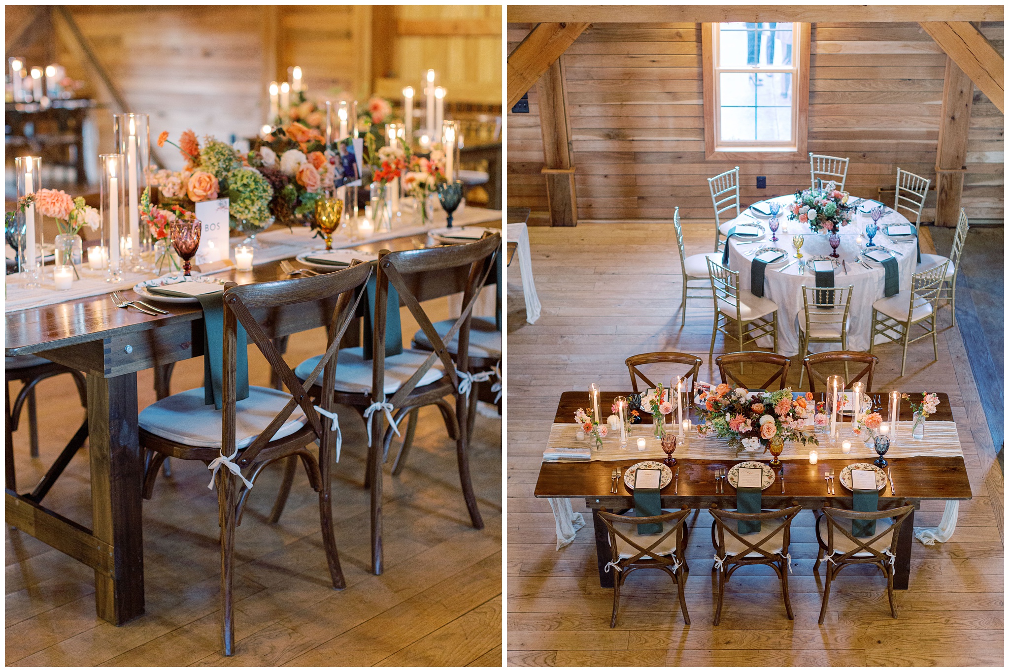 Oak Barn at Loyalty wedding reception