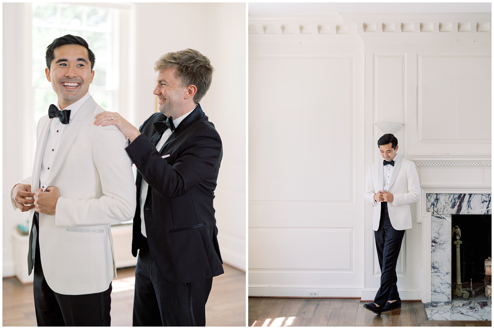 Groom getting ready portraits