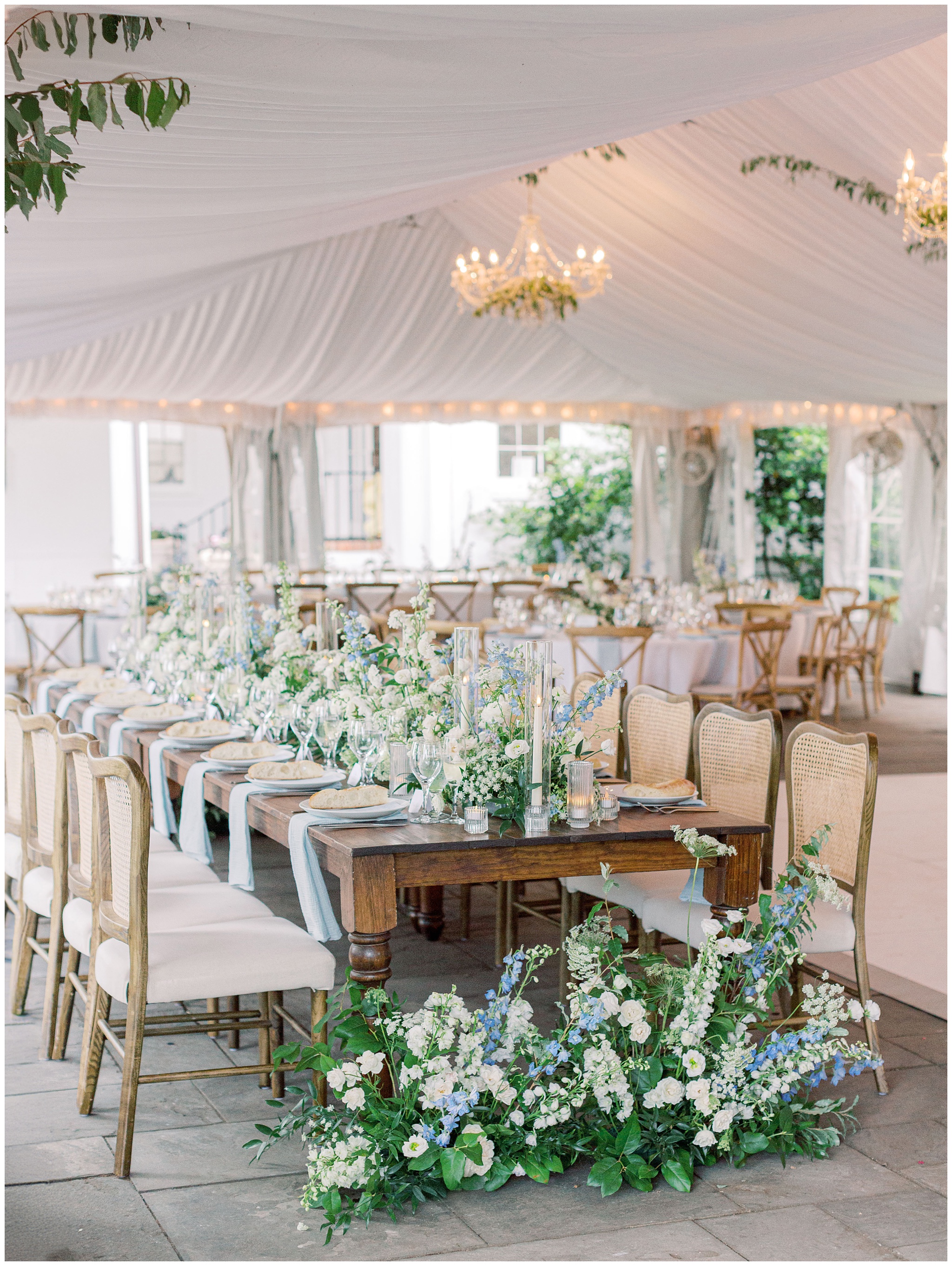 River Run wedding reception detail photo