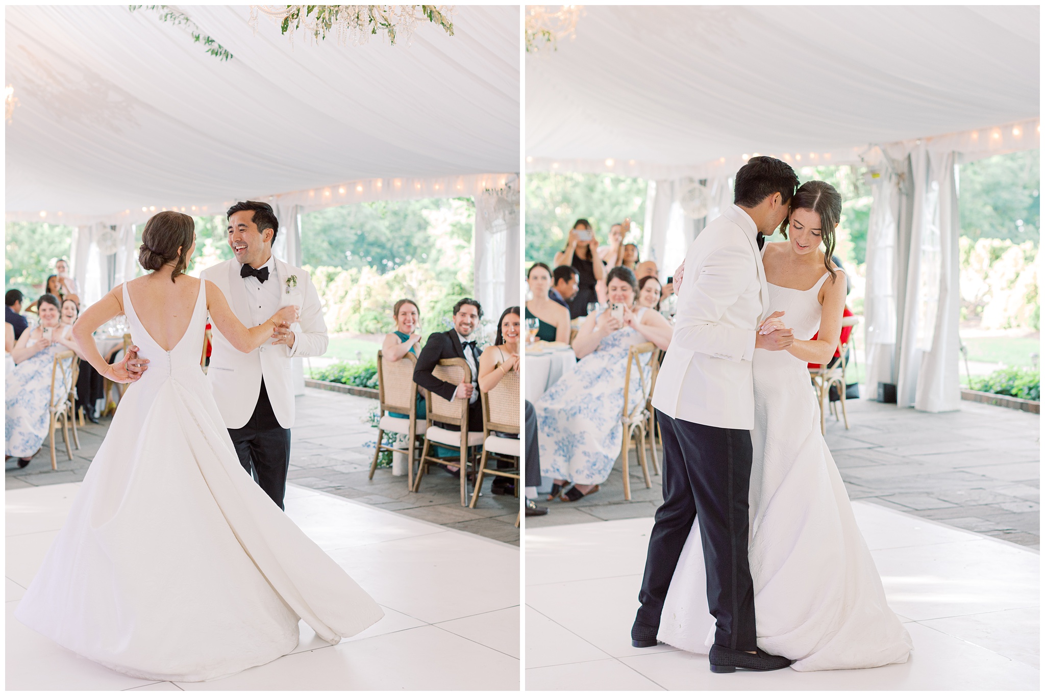 wedding reception photo of bride and groom