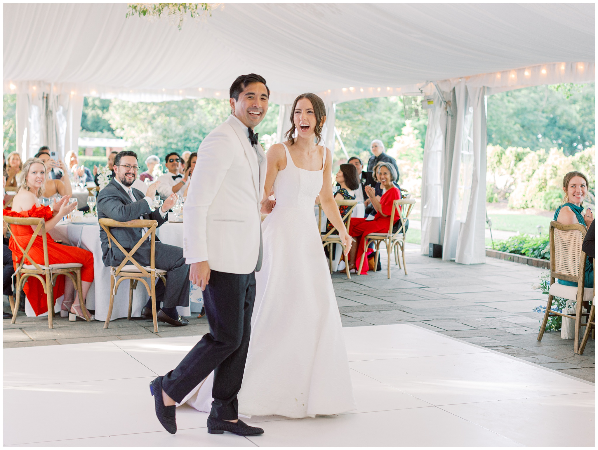 wedding reception photo of bride and groom