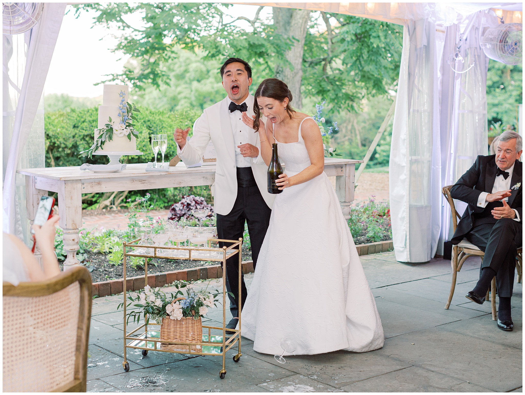 champagne tower falling