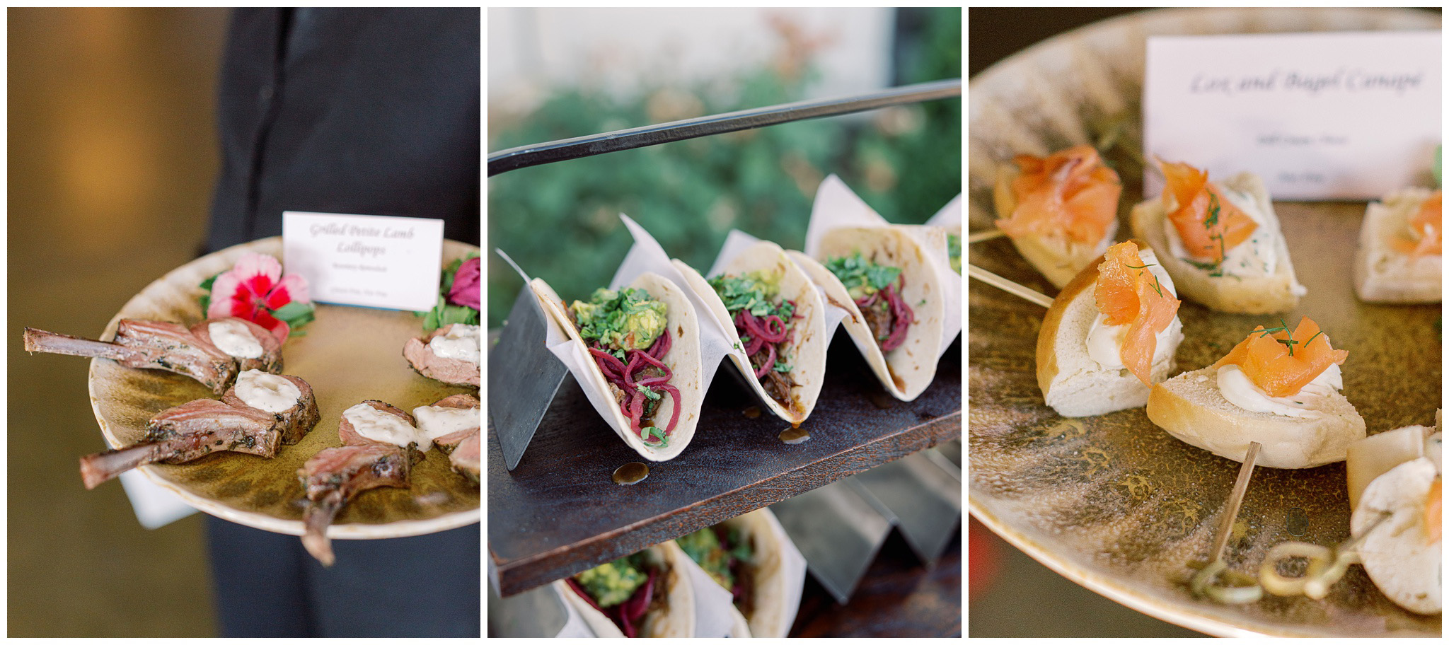 hors d'oeuvres at cocktail hour