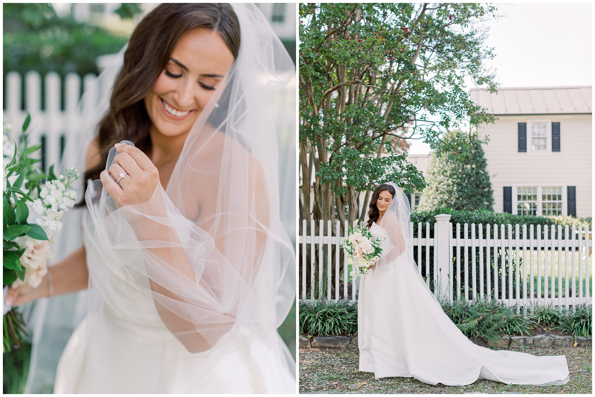 Bridal portraits at Stone Tower Winery wedding