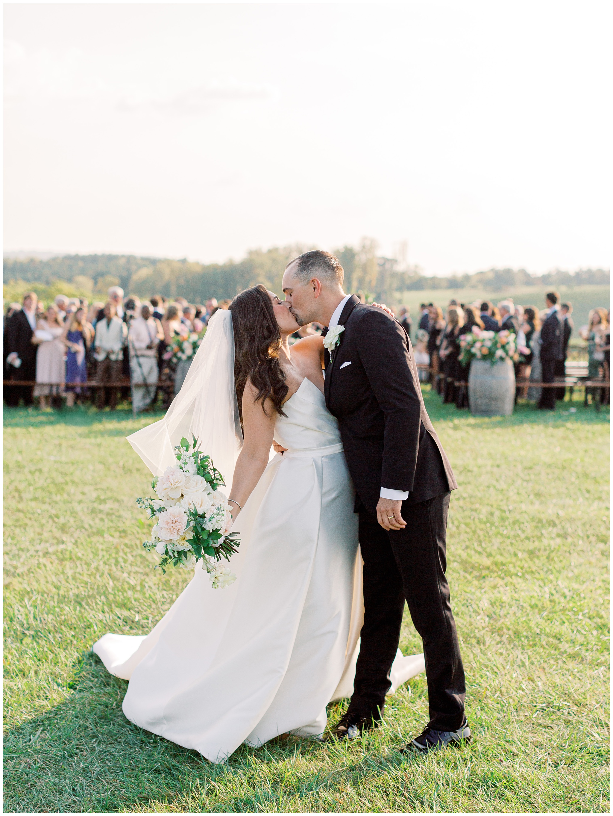 Wedding ceremony photos at Stone Tower Winery