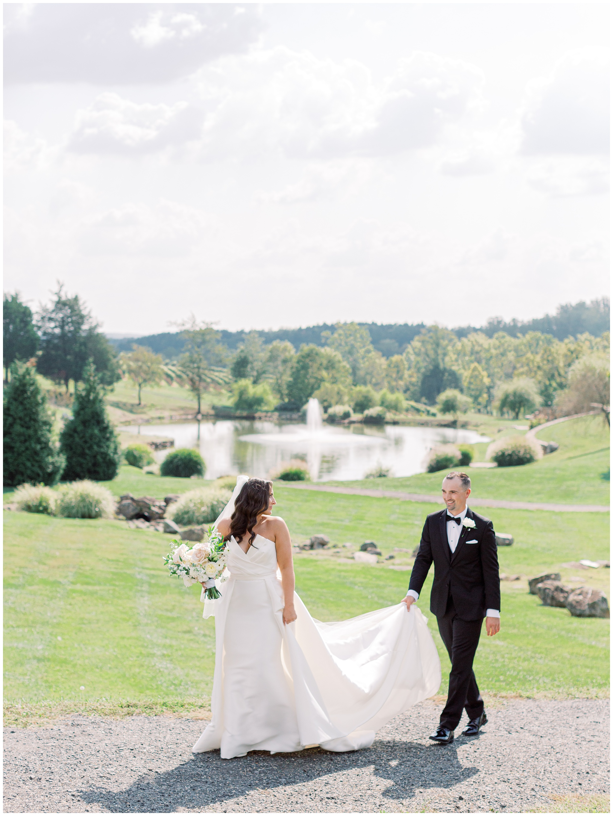 Bride and Groom walking