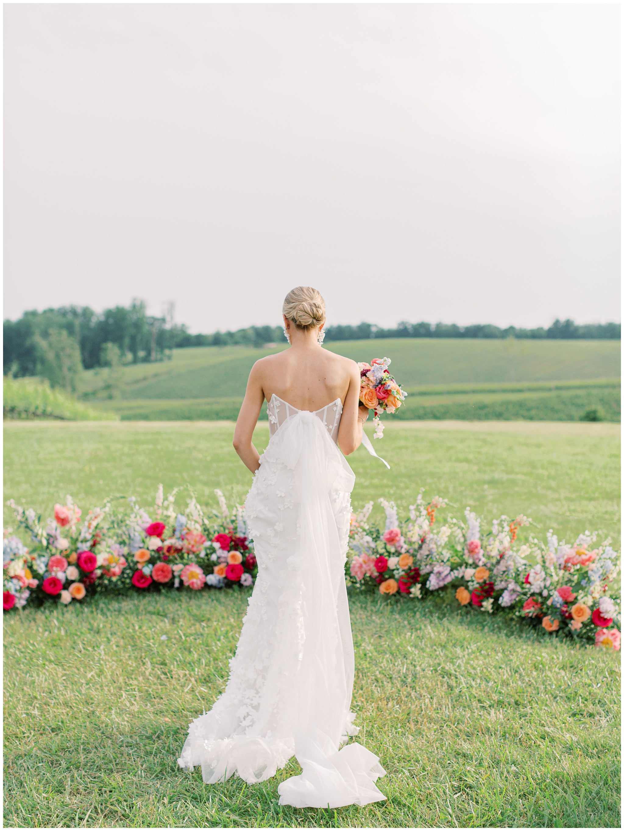 Spring Stone Tower Winery Wedding Bridal portrait