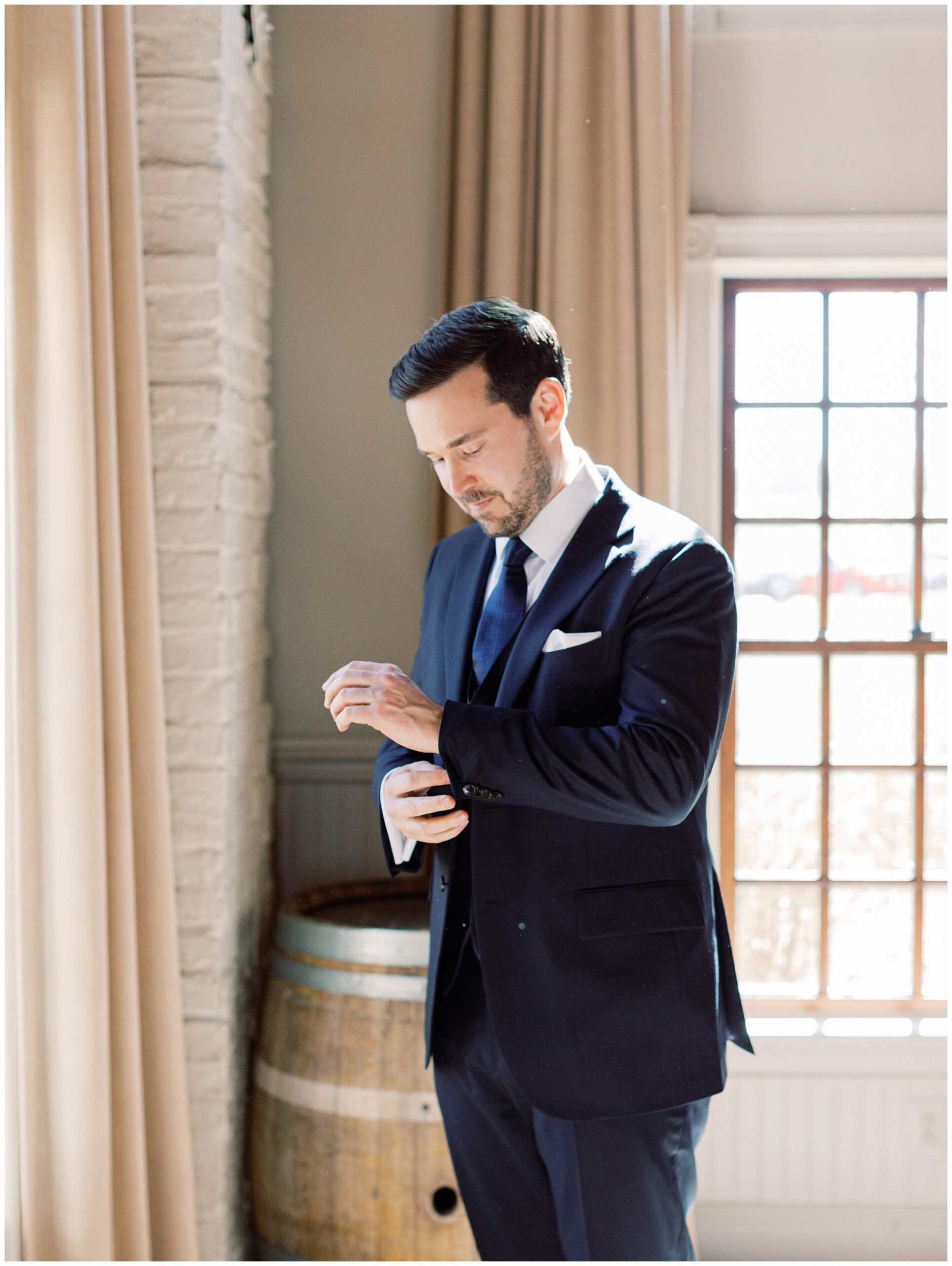 Groom getting ready photo