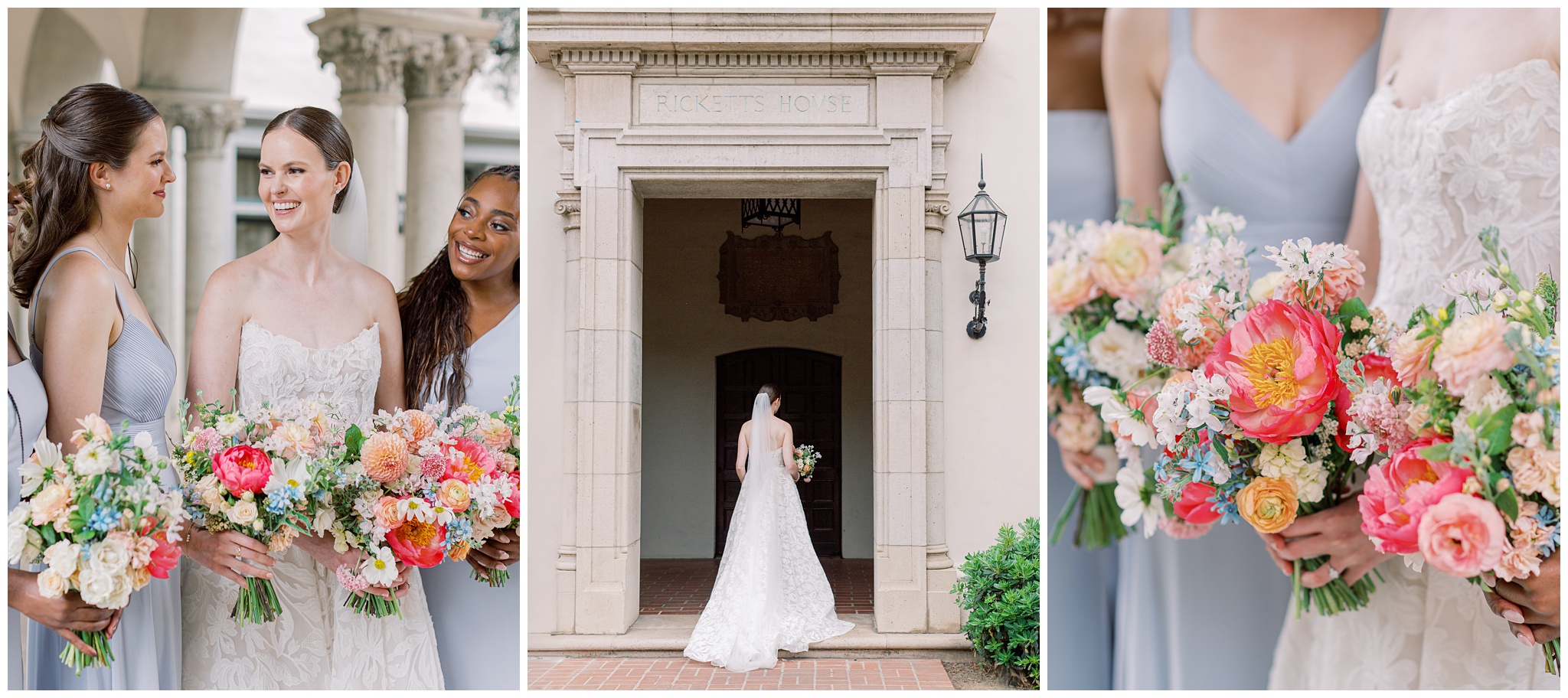 Bridal portrait and bouquets