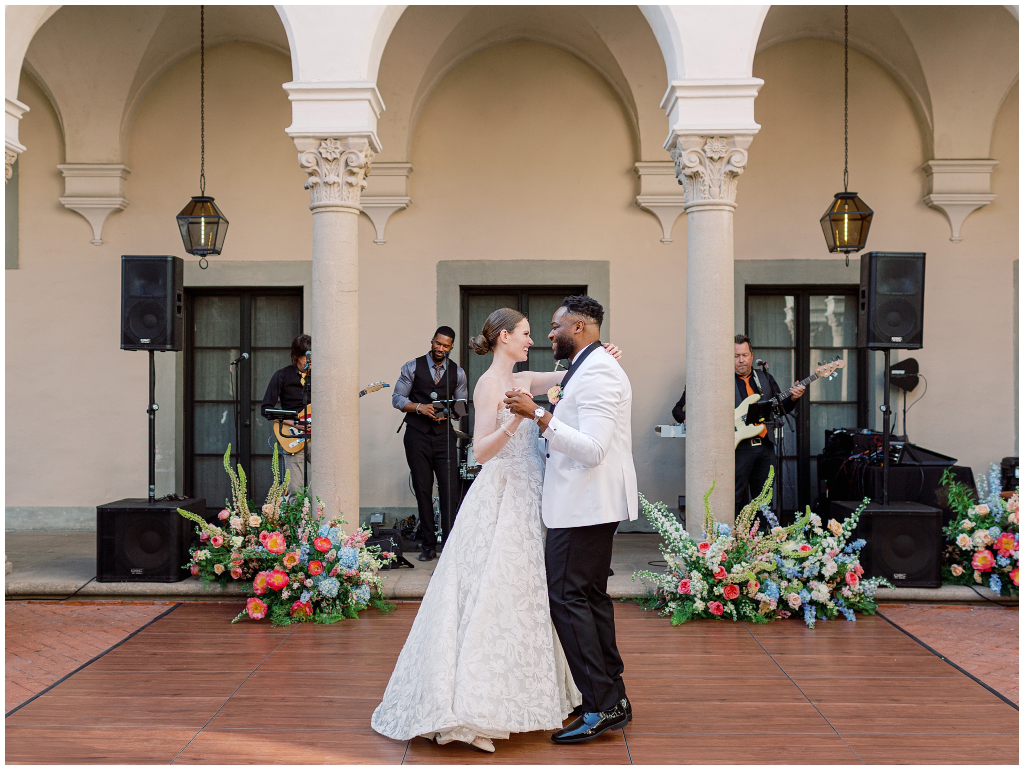 Bride and Groom first dance at Caltech Athenaeum wedding