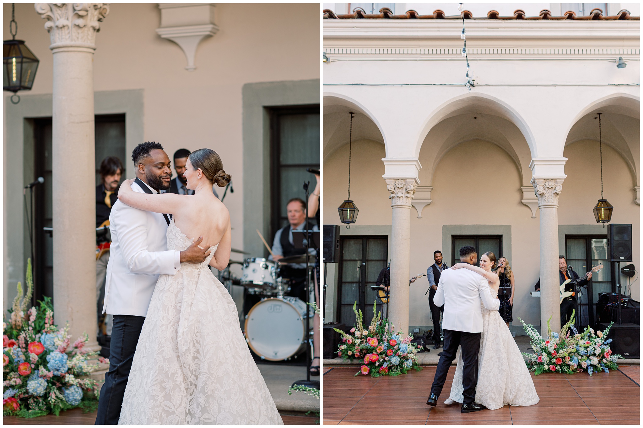 Bride and Groom first dance at Caltech Athenaeum wedding