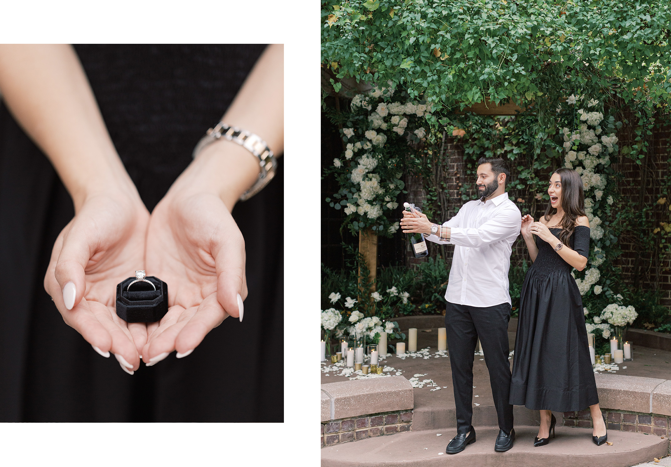 Photos of a proposal in Washington DC at the Four Seasons
