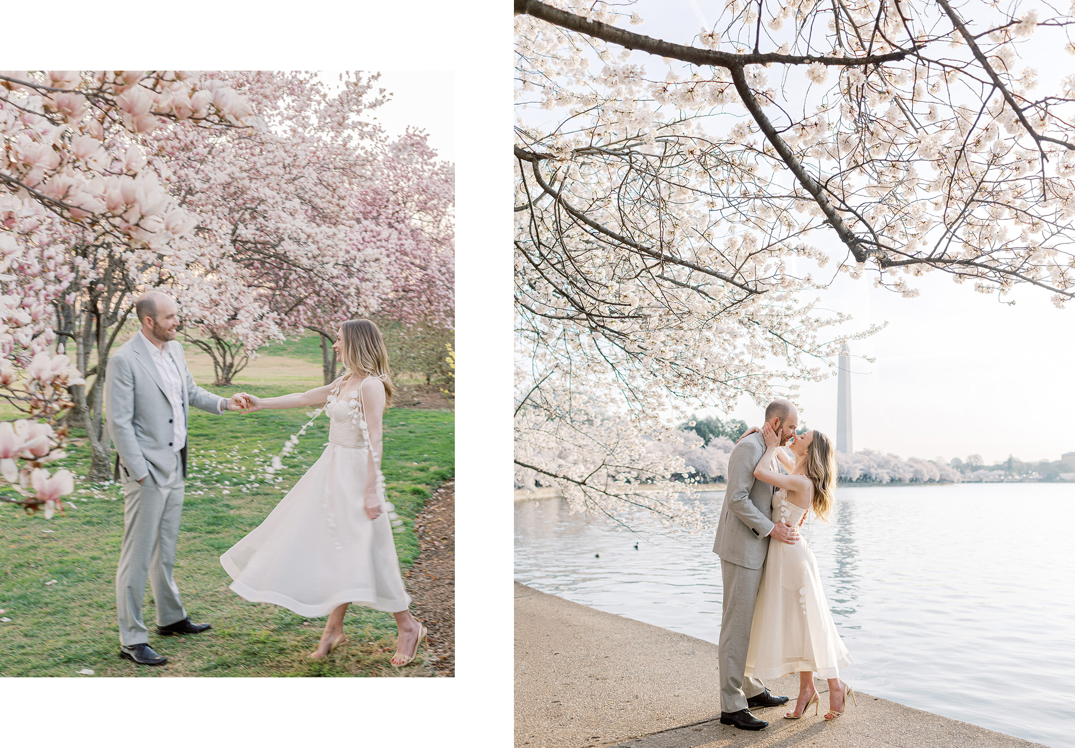 Tidal Basin engagement photos in Washington DC