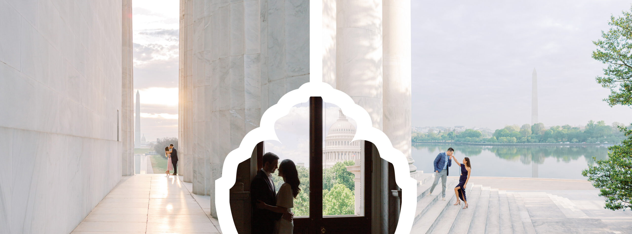 Engagement photos taken in Washington, DC